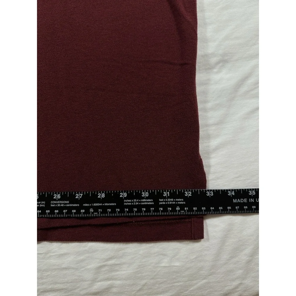 Polo‎ Ralph Lauren Men's Maroon Red Long Sleeve Knit Polo Shirt Size 4XB Preppy